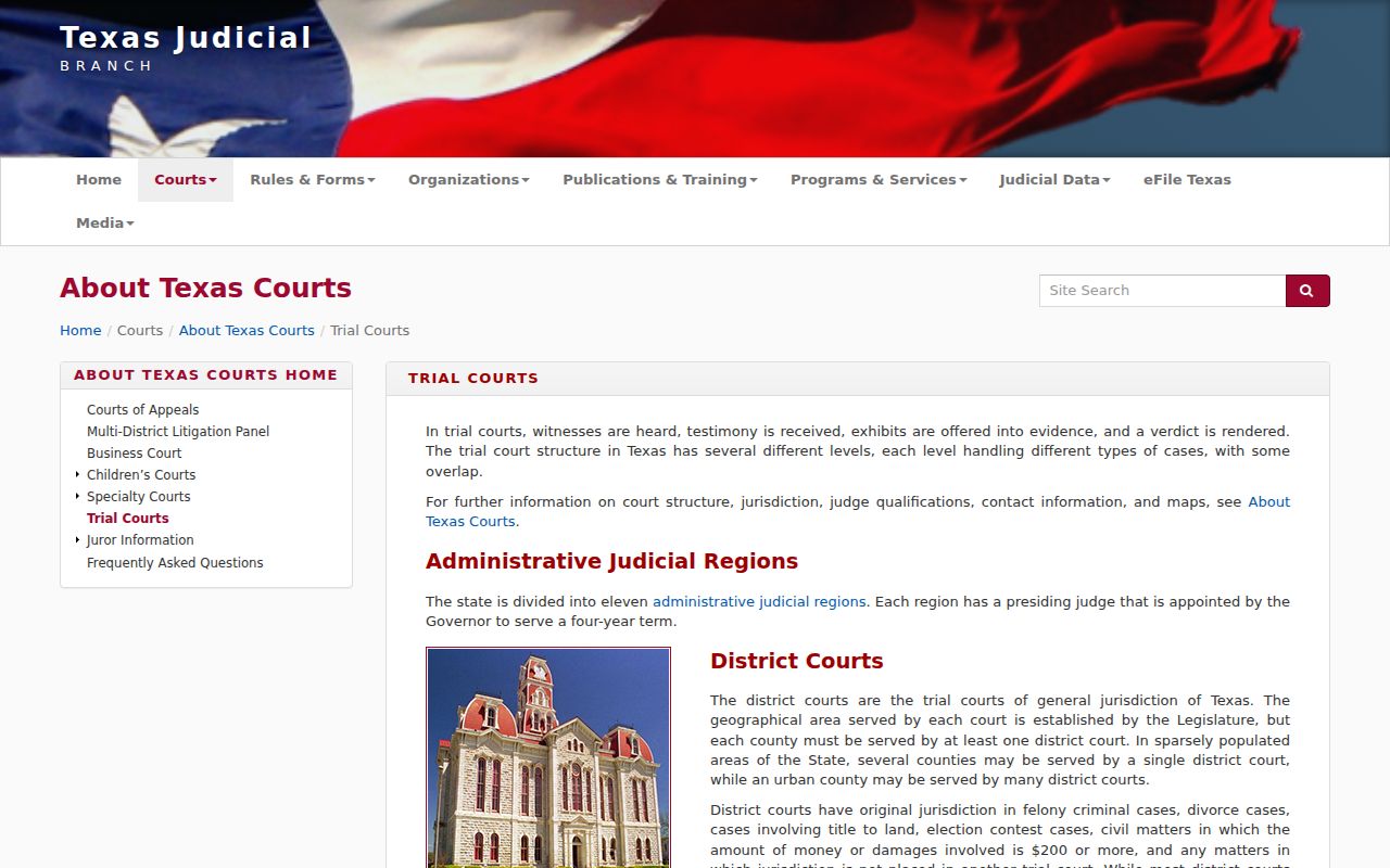 Yoakum County warrant records: Texas trial court levels and local court roles