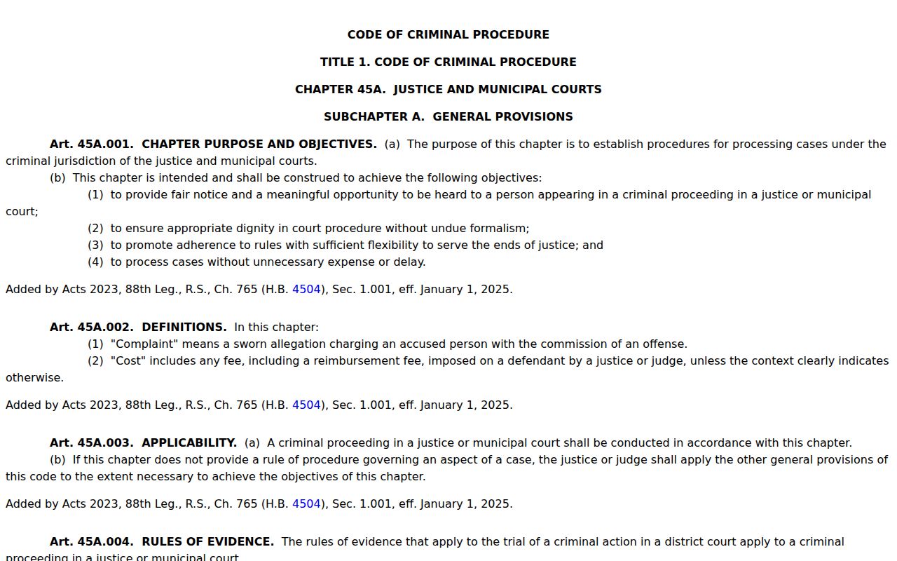 Yoakum County bench warrants: Texas JP and municipal court process rules